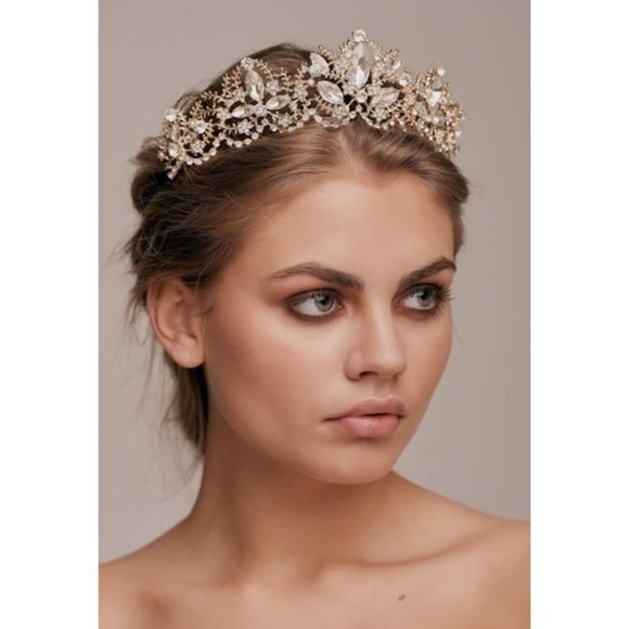 Accessories - Ice Princess Crystal Bridal Gold Tiara Crown